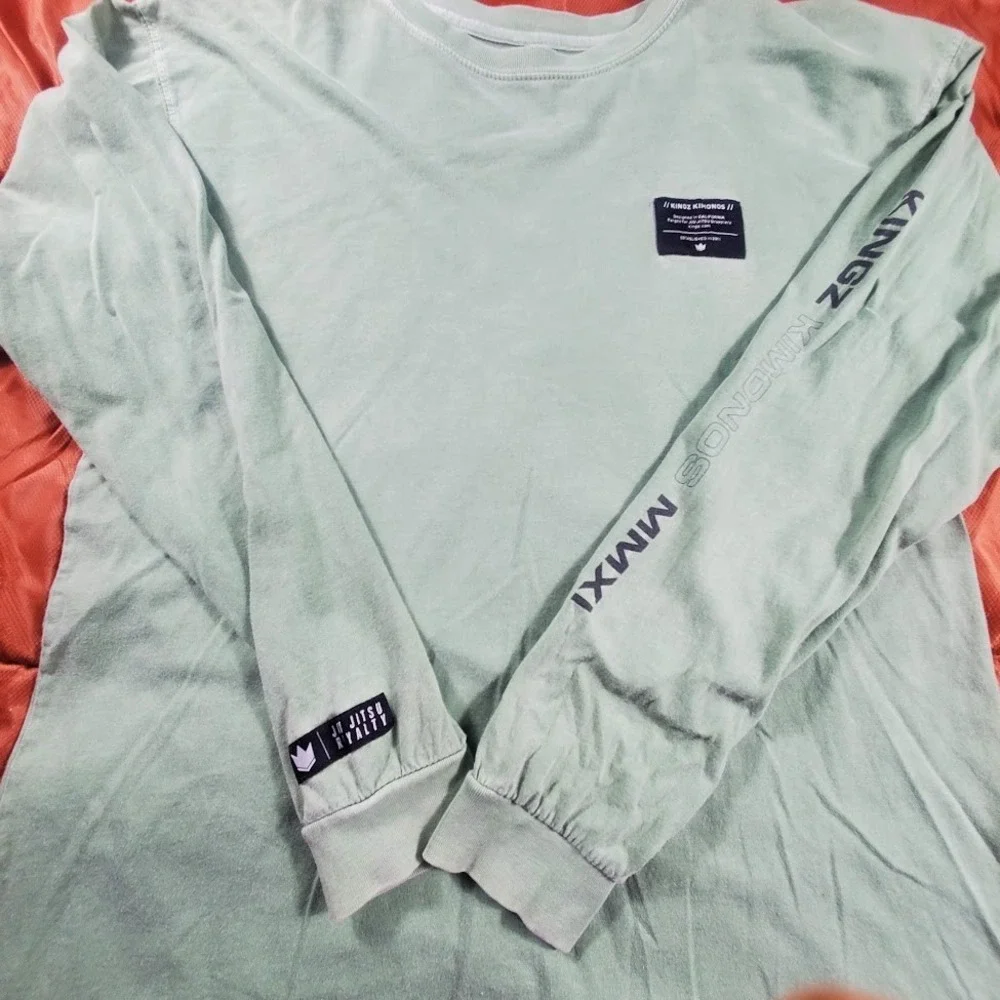 Kingz MMXI Long Sleeve T-Shirt Green Premium Wear Made in USA Size‎ Medium BJJ - Picture 12 of 15